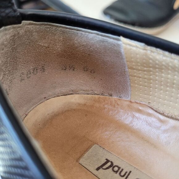 Paul Green Joaquin Espadrille Slip On Loafer Perforated Leather Black Women 6.5 - Picture 9 of 10